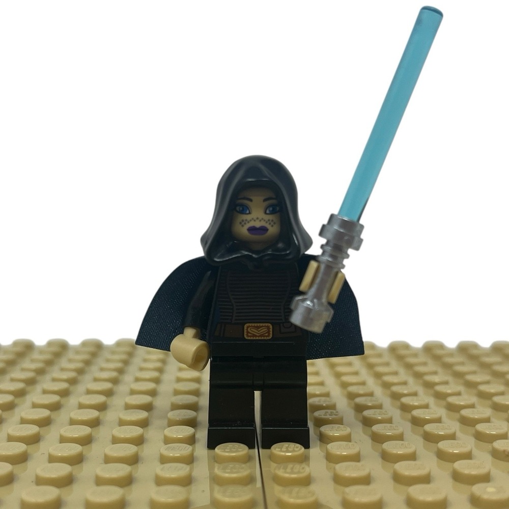 LEGO STAR WARS Barriss Offee‎ Black Cape Minifigure 8091 sw0269 Blue Light Saber